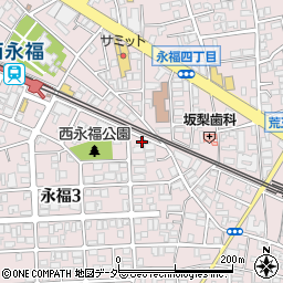 東京都杉並区永福3丁目41-14周辺の地図