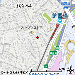 東京都渋谷区代々木5丁目55周辺の地図
