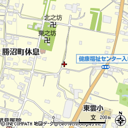 山梨県甲州市勝沼町休息1736周辺の地図