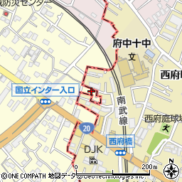 東京都国立市谷保4298-3周辺の地図