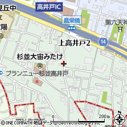 東京都杉並区上高井戸2丁目周辺の地図