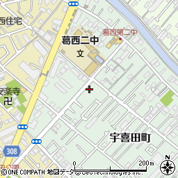 東京都江戸川区宇喜田町1342周辺の地図