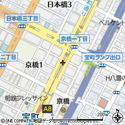 東京都宝町駐車場周辺の地図