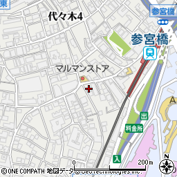 東京都渋谷区代々木5丁目55-5周辺の地図