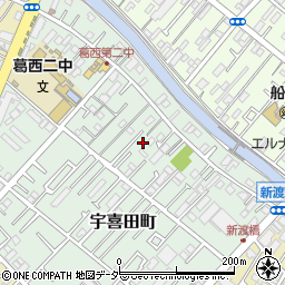 東京都江戸川区宇喜田町1443周辺の地図