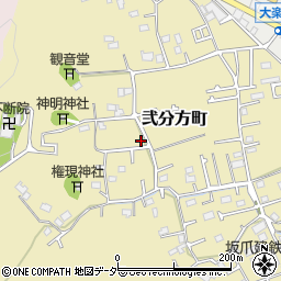 東京都八王子市弐分方町134-1周辺の地図