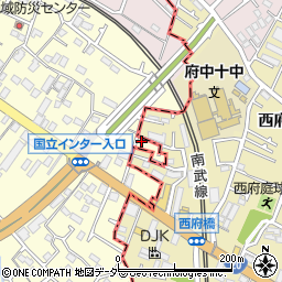 東京都国立市谷保4298-4周辺の地図