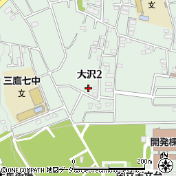 東京都三鷹市大沢周辺の地図