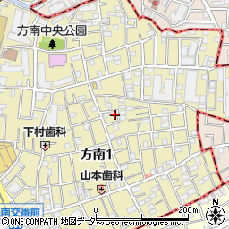 東京都杉並区方南1丁目周辺の地図