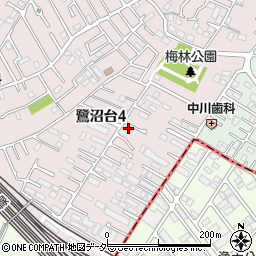 千葉県習志野市鷺沼台4丁目8-5周辺の地図