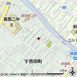 東京都江戸川区宇喜田町1448周辺の地図