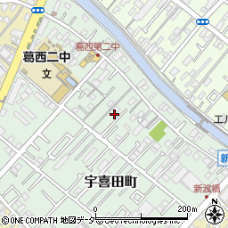 東京都江戸川区宇喜田町1458周辺の地図
