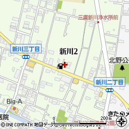 ワークマン三鷹新川店周辺の地図