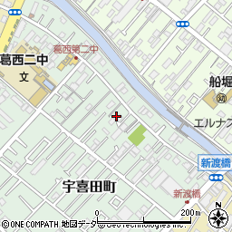 東京都江戸川区宇喜田町1446周辺の地図