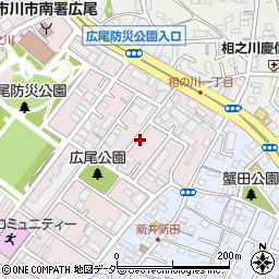 千葉県市川市広尾1丁目周辺の地図