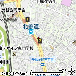 ファミリーマート北参道駅前店周辺の地図