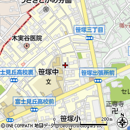 日甲ハイム笹塚周辺の地図