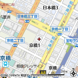 東京都中央区京橋1丁目9周辺の地図