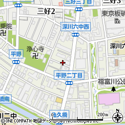 東京都江東区平野2丁目周辺の地図