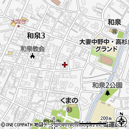 和泉ファミリオＤ周辺の地図