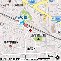 東京都杉並区永福3丁目37-6周辺の地図