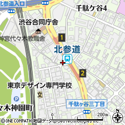 サブウェイ北参道駅前店周辺の地図