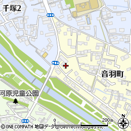 山梨県甲府市音羽町2-51周辺の地図