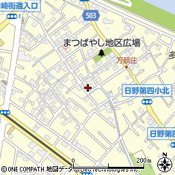 日野市立万願荘地区センター周辺の地図