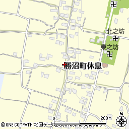 山梨県甲州市勝沼町休息1025周辺の地図