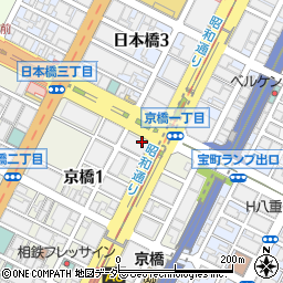 東京都中央区京橋1丁目11周辺の地図