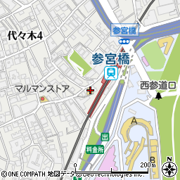 ココカラファイン参宮橋店周辺の地図