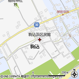 駒込浜区民館周辺の地図