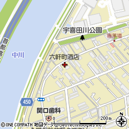 有限会社六軒町酒店周辺の地図