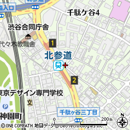 北参道KEYAKI歯科周辺の地図