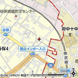 東京都国立市谷保4349周辺の地図