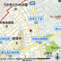 笹塚児童遊園地周辺の地図