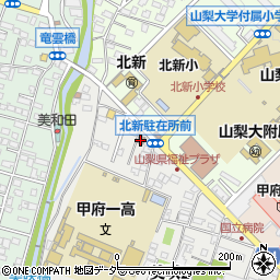 甲府美咲郵便局 ＡＴＭ周辺の地図