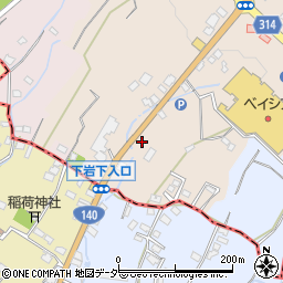 山梨県山梨市落合611周辺の地図