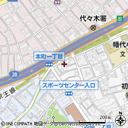 東京都渋谷区初台1丁目29周辺の地図