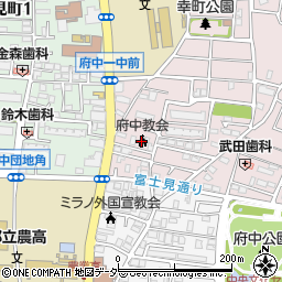 府中教会周辺の地図