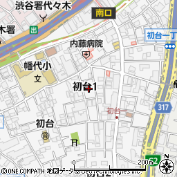 東京都渋谷区初台1丁目15周辺の地図