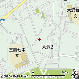 東京都三鷹市大沢2丁目10周辺の地図