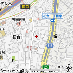 東京都渋谷区初台1丁目7周辺の地図