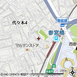 参宮橋ハイツ周辺の地図