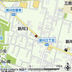 東京都三鷹市新川3丁目5周辺の地図