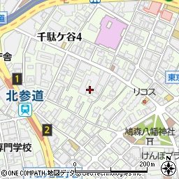 東京都渋谷区千駄ケ谷4丁目周辺の地図