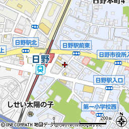リパーク日野本町３丁目駐車場周辺の地図