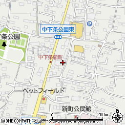 山梨県甲斐市中下条989周辺の地図