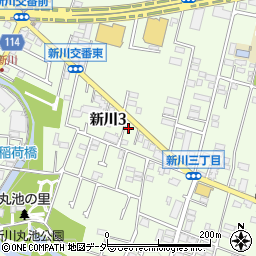 東京都三鷹市新川3丁目5-12周辺の地図
