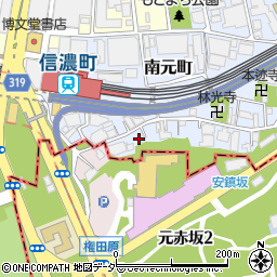 東京都新宿区南元町17周辺の地図